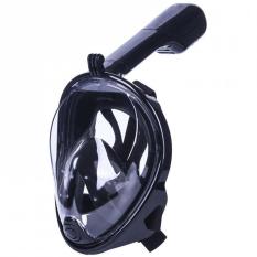 Masker Selam Full Face Snorkel Diving Mask Underwater Size L/XL for Xiaomi Gopro SJcam - Black