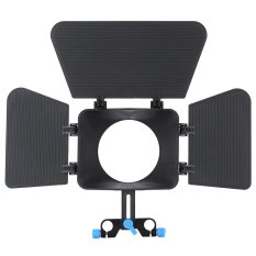 Kotak Camshade untuk sepuhan dengan panjang 15 mm batang rel Follow Focus Rig Movie Kit Film sistem pembuatan kandang untuk Nikon Canon DSLR kamera Camcorder DV DVR di perekam