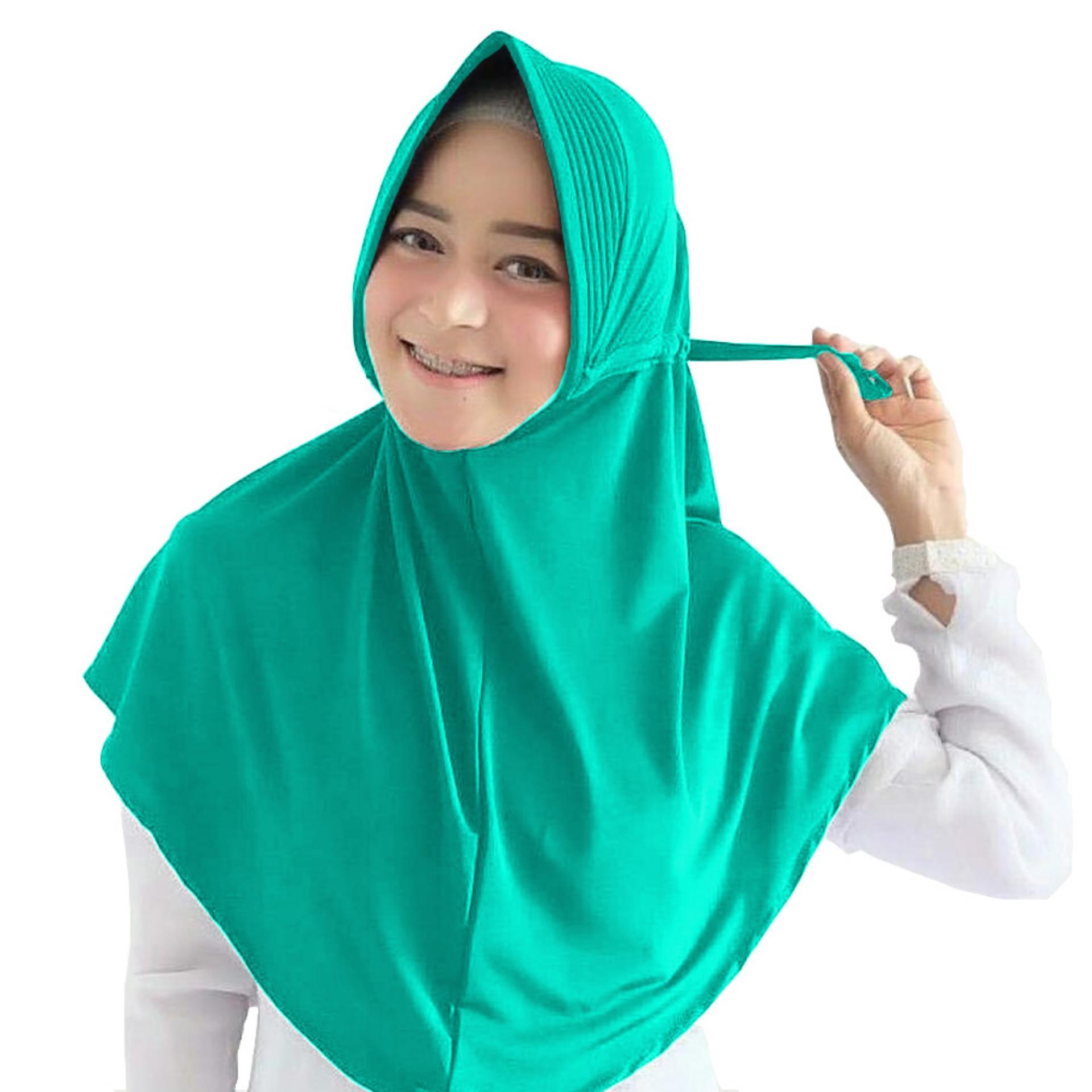 Maula Hijab Jilbab Instan Serut Jokowi Jersey ( Kerudung instan, jilbab khimar)