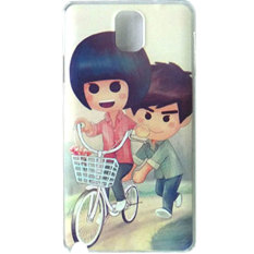 Max Custom Case Hard Printing Cover Fashion Korean Style for Samsung Galaxy Note 3 - Couple On Bike