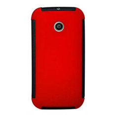 Max Hybrid for Motorola Moto E Pudding Jelly Beautiful Ultra Thin Stealth Case - Merah