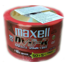 Maxell 4.7 GB 16x Recordable Disc DVD-R - 55 Disc Bulk Pack