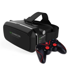 Max Gear VR Shinecon Virtual Reality Headset 3D Kacamata VRBOX GearPrado2u GRATIS TR-T3 Bluetooth Game Controller