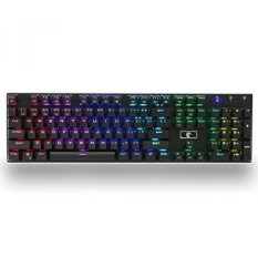Mechanicaleagle Z-88 104 Tombol Mekanis Game Keyboard dengan 9-Mode RGB Backlit dan Saklar Biru, DIY-Saklar Ganti-Hitam-Internasional