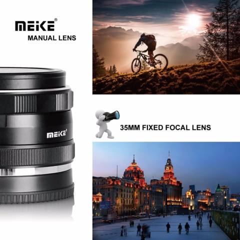 Meike 35 Mm F/1.7 Aperture Besar Fokus Manual APS-C Lensa untuk Fuj. ifilm X Mount Kamera Mirrorless X-Pro2 X-T1 X-T2 X-T10 X-T20 X-A2 X-E2 X-E2s X-E1 X30 X70 X-M1 X-A1 XPro1, dll-Intl 5