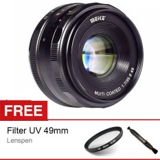 Meike MK-35mm f/1.7 Manual Focus Lensa For Fujifilm X-Mount X-A1/A2 Free Aksessories Lensa