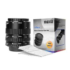 Meike MK-N-AF-B ABS Tabung Ekstra Set untuk Nikon SLR dengan Fokus Otomatis-Intl