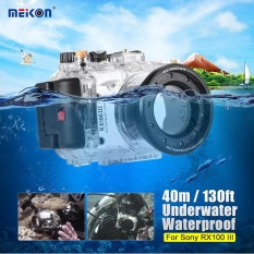 Meikon SY-15 40 M/130ft Di Bawah Air Anti-Air Kamera Kasus Kamera Anti-Air Transparan untuk Sony RX100 III-Internasional