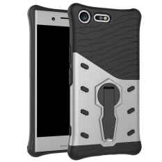Meishengkai Case untuk Sony Xperia XZ Premium Inci 2in1 Hibrida dengan Lembut Kasar Tpu Kulit Dalam dan Keras Buah Anti goresan Sarung Pelindung-Internasional