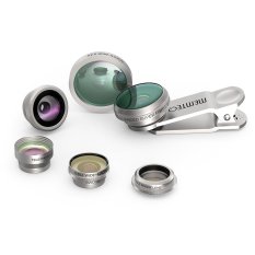 MEMTEQ Universal 8-in-1 klip-pada cembung sudut lebar Kopral makro kamera ponsel Len Tewas