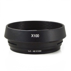 MENGS 49mm X100 Lens Hood dengan Mount Adapter Ring Aluminium Materialuntuk Fuji X100 X100S DSLR Kamera-Internasional