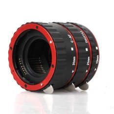 Merah fokus makro otomatis mount logam AF cincin/tabung ekstensi untuk Kenko Canon EF-S lensa T5i T4i T3i T2i 100D 60D 70D 550D 600D 6D 7D