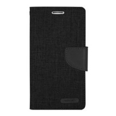 Mercury Canvas Diary Case Vivo V5 Plus Flip Cover - Hitam
