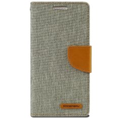 Mercury Canvas Flip Case Casing Cover for Asus Zenfone 2 5.5 ZE551ML - Abu-abu