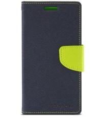 Mercury Fancy Flip Case Casing Cover for Oppo Find 7 - Biru Hijau