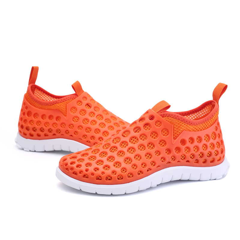 Mesh Sarang Burung Terowongan Sandal Sepatu Pasangan Orange
