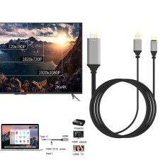 MHL Tipe-C USB Ke HDMI 2 K X 4 K Media HD TV HDTV Kabel Adapter Kabel Charger Lead-Intl