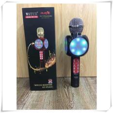MIC Smule Karaoke Portable WS-1816 lampu LED Bluetooth Wireless Microphone Speaker USB -generasi WS 858