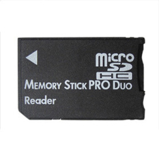 Micro SD SDHC MS Disebut TF For Memori Stik Pro Bandung PSP Card Reader Konverter Adaptor (Hitam)