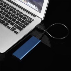 Micro USB 3.0 untuk NGFF M.2 B Kunci 6g Kecepatan Tinggi SSD Adaptor Konverter Lampiran Biru-Intl