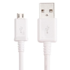 Sinkronisasi Data Kabel Charger Micro USB untuk Samsung Galaxy S IV/i9500/I9300/N7100. Nokia Lumia Seri, Seri LG Optimus, Sony Xperia Seri Dll. Panjang Kabel: 1 M (putih)