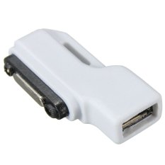Micro USB Ke Pengisi Daya Magnetis Charger Dock Adapter Untuk Sony Xperia Z1/Z2/Z3 Putih