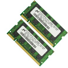 Micron 4 GB 2X2 GB DDR2 667 667 MHz 2Rx8 PC2-5300s CL5 Non ECC SO-DIMM Laptop RAM Memori -Intl