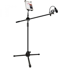 Mikrofon dan Tablet Tripod Boom Stand Kit, LOVIN PRODUK 2-In-1 Adjustable Telescopic Tablet Holder untuk Apple IPad Air Mini Samsung Galaxy Note Pro Microsoft Permukaan Google Nexus. (1 Pack)-Intl