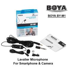 Microphone Mic Clip On Boya BY-M1 Lavalier DSLR/Digital Camera/Mirrorless/Smartphone/PC - Hitam