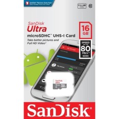 MICROSD SANDISK ULTRA 16GB CLASS 10 SPEED 80MBPS (NA)