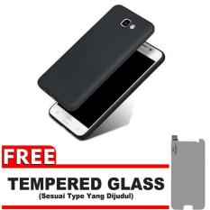 Midnight Case Samsung Galaxy J7 Prime / On 7 (2016) / 4G LTE / Duos Ultra Slim Matte Softcase (Anti Minyak) + Gratis Free iRing Stand Phone Holder - Hitam Doff