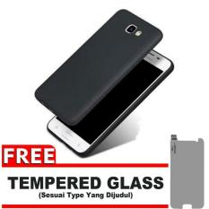 Midnight Case Samsung Galaxy J7 Prime / On 7 (2016) / 4G LTE / Duos Ultra Slim Matte Softcase (Anti Minyak) + Gratis Free Tempered Glass - Hitam Doff