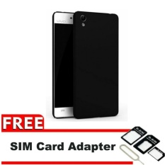 Midnight Case Vivo Y51 / Y51L / Y51T Ultra Slim Matte Softcase (Anti Minyak) + Gratis Free Noosy SIM Card Adapter Adapter / Ejecter - Hitam Doff