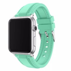 Miimall Lembut Silicone Watchband Penggantian Sport Band Strap untuk 38mm Apple Watch Nike +, Seri 2, Seri 1, SPORT, Edition Gelang-Intl