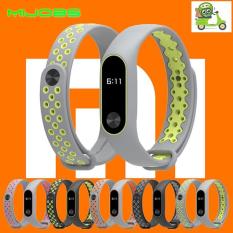 Mijobs Sporty Silicone Strap Mi Band 2 Replacement Case Tali Silikon Pengganti MiBand 2 Silicone