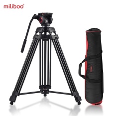 Miliboo MTT601A Fotografi Profesional Aluminium Alloy Tripod Stand 3 Bagian dengan 360� Panorama Fluid Hydraulic Bowl Head Max. Tinggi 153 Cm/5ft Kapasitas Beban 10 Kg untuk Canon Nikon Sony DSLR Kamera Camcorder-Intl