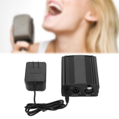 Mini 1-Channel 48V Phantom Power Supply with Power Adapter for Condenser Microphone (US Plug) - intl