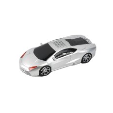 Mobil Mini Model Bentuk Bluetooth Speaker Stereo HIFI Super Bass Nirkabel Pengeras Suara Portabel Amplifier TF USB MP3 Musik Player FM (Silver) -Intl