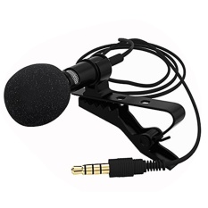 Mini Clip-on Kerah Mengikat Ponsel Mikrofon Lavalier MIC untuk IOS Android Ponsel Laptop Tablet Recording Pen LAPTOP dengan Kantong PU-Intl