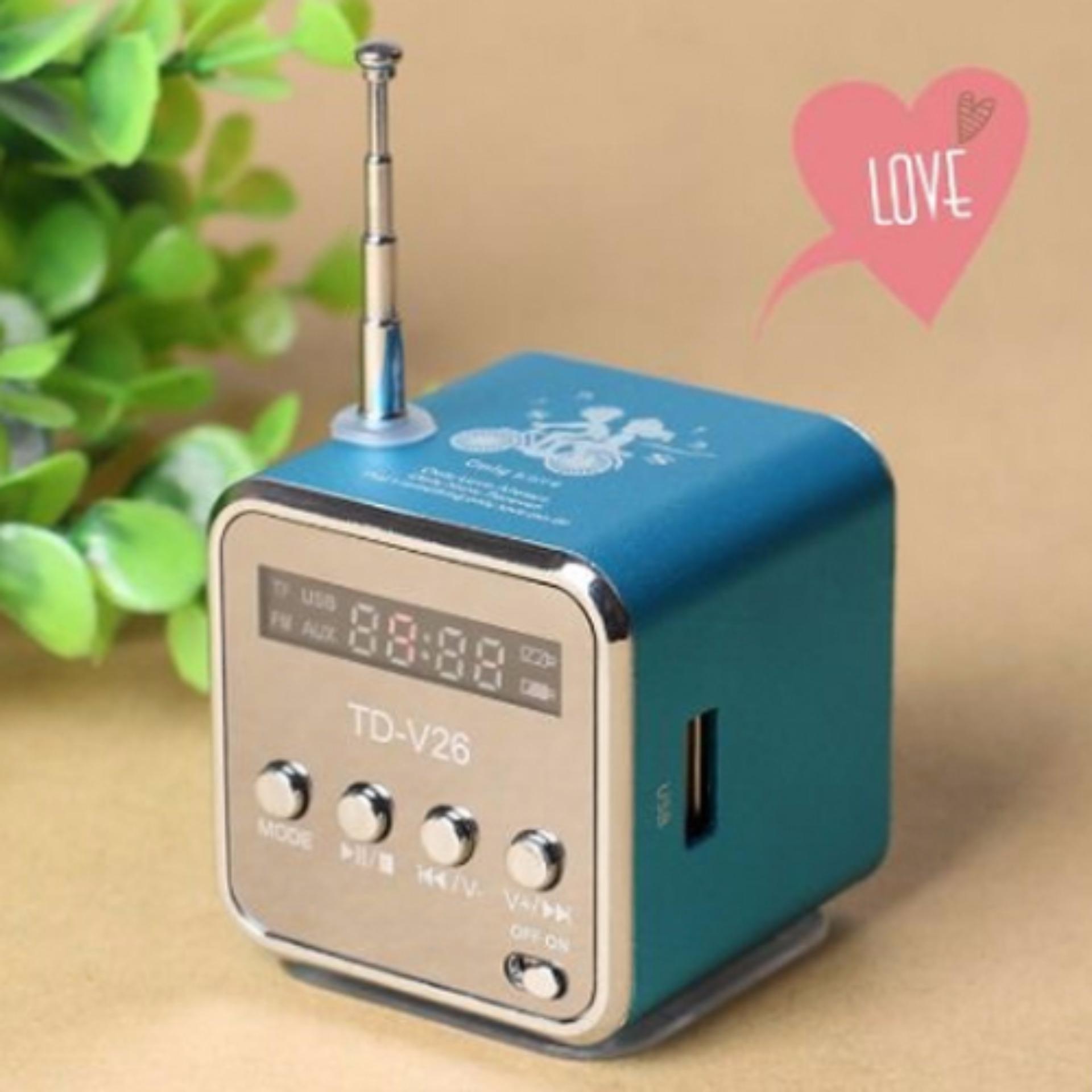 Mini Digital Speaker TD-V26 USB FM Radio SD TF Card MP3