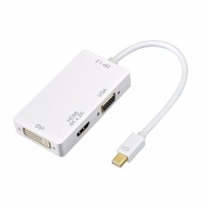Mini DisplayPort (Thunderbolt) Ke HDMI VGA DVI Adaptor, DEERWAY Mini DP Display Port HUB Converter Splitter Kit Dukungan 4 K HDMI untuk Apple Macbook Laptop TV PC Proyektor Google Chromebook Pixel-Intl