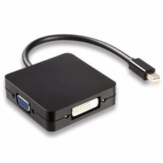 Mini DP to HDMI DVI VGA Adapter, Thunderbolt Compatible Male to Female Adapter Supports 4K, 3 in 1 Mini Displayport Converter for Apple MacBooks, Microsoft Surface Pros, Google Chromebook etc