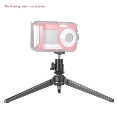 Mini Logam Campuran Aluminium Portabel Atas Meja Tripod dengan Swivel Ballhead untuk iPhone Samsung Ponsel Pintar LG Ponsel Digital Dudukan Kamera Monopod Tongkat Narsis Hitam-Intl