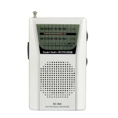 Mini Portable Pocket AM FM Radio Speaker Telescopic Antenna 3 5mm Earphone Jack .