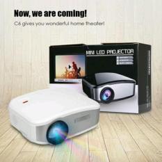 Mini proyektor - cherlux c-6 portable projektor home theater projector murah bagus keluaran terbaru dengan TV tuner kecerahan 1200 lumens resolusi 800 x 480 Cheerlux c6 - White