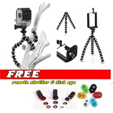 Mini Tripod Flexible Tripod Gorilla Pod Octopus small + Free Remote shutter + Fish eye
