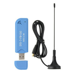 Video TV Peralatan Dongle DVB-T + DAB + FM RTL2832U + R820T2 Digital USB 2,0 TV Tetap Mendukung SDR Yang Penyetem Penerima + Antena Pemutar Media