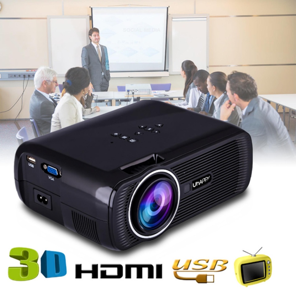 Mini WIFI 7000 Lumens 1080 P 3D HD LED Portable Projector Theater Home Cinema