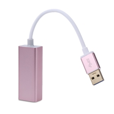 Mobil Kecil Kecepatan Tinggi USB 3.0 HUB Gigabit Ethernet Adaptor Emas (Warna: Emas) (Intl)-Intl