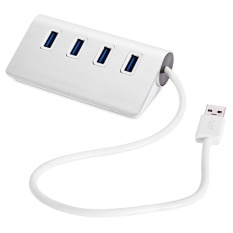 Mobil Kecil USB 3.0 Beberapa 4 Port HUB Adaptor Daya AC (Warna: Perak)-Intl